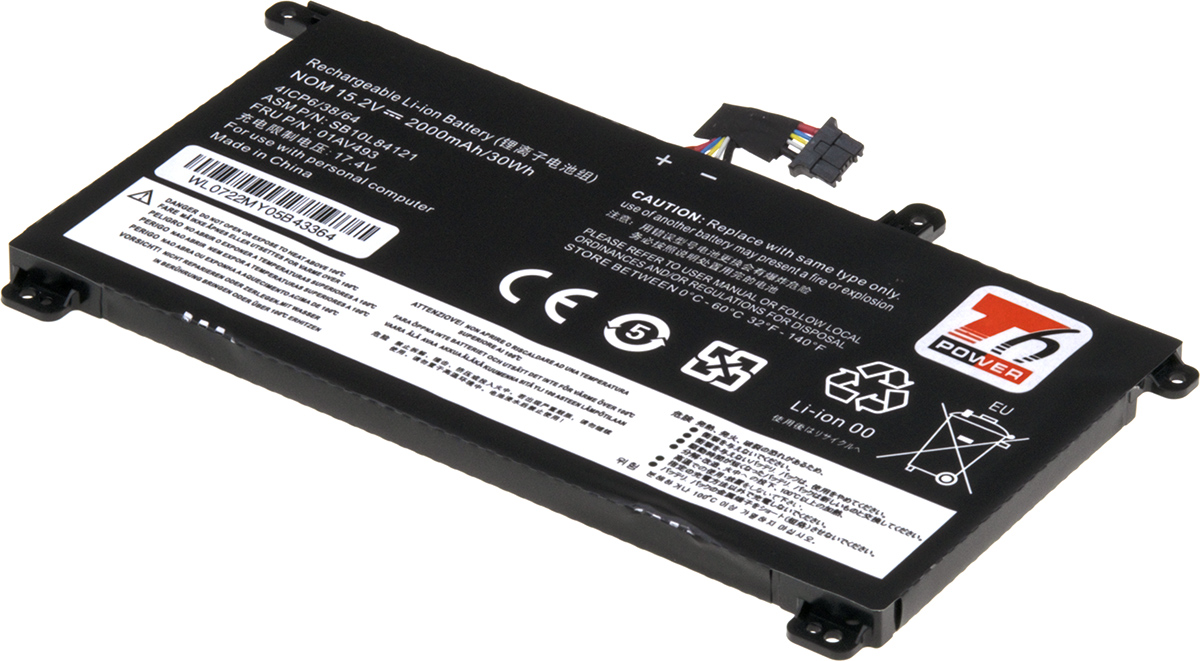 Baterie T6 Power Lenovo ThinkPad T570, T580, P51s, P52s, internal, 200