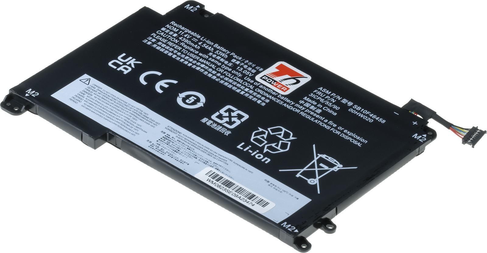 Baterie T6 Power Lenovo ThinkPad P40, Yoga 460, 4540mAh, 53Wh, 3cell,