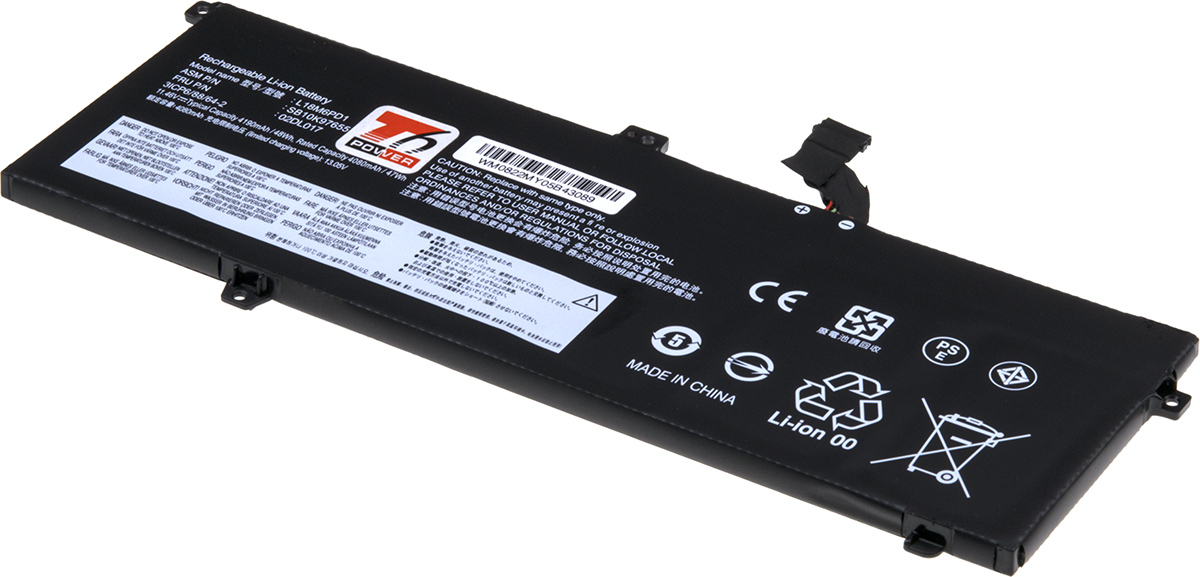 Baterie T6 Power Lenovo ThinkPad X390, X395, X13, 4190mAh, 48Wh, 3cell