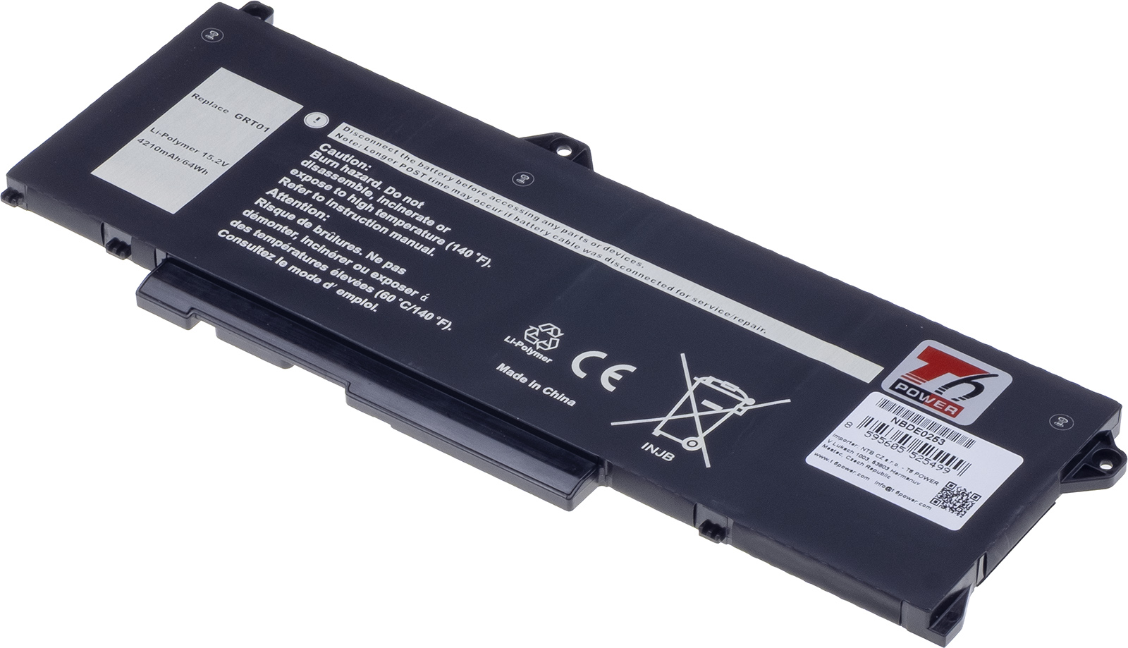 Batéria T6 Power pre Dell Latitude 5421, 5431, 5521, Precision 3561, 4