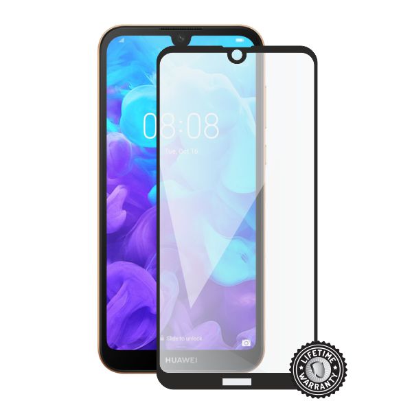 Screenshield HUAWEI Y5 (2019) Tempered Glass protection (full COVER bl