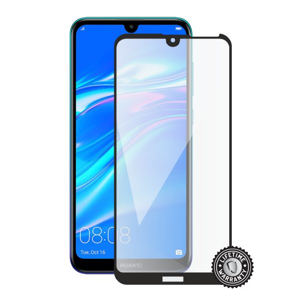 Screenshield HUAWEI Y7 (2019) Tempered Glass protection (full COVER bl