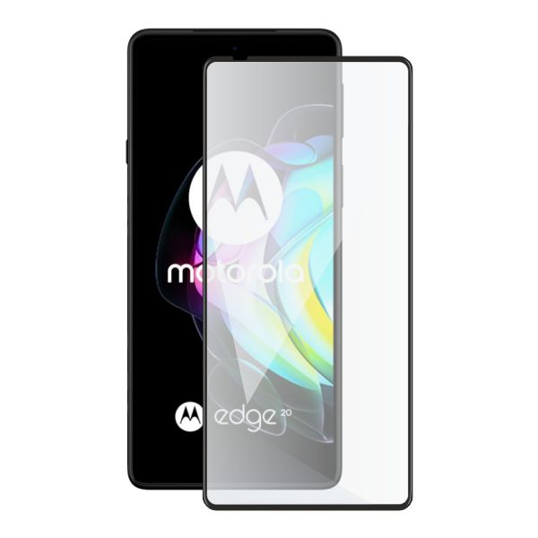 Screenshield MOTOROLA Edge 20 XT2143 (full COVER black) Tempered Glass