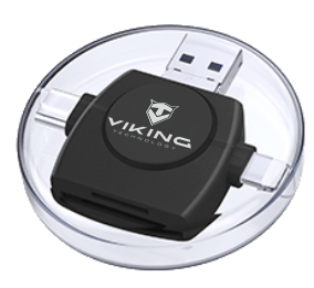 VIKING ČTEČKA PAMĚŤOVÝCH KARET V4 USB3.0 4V1 černá