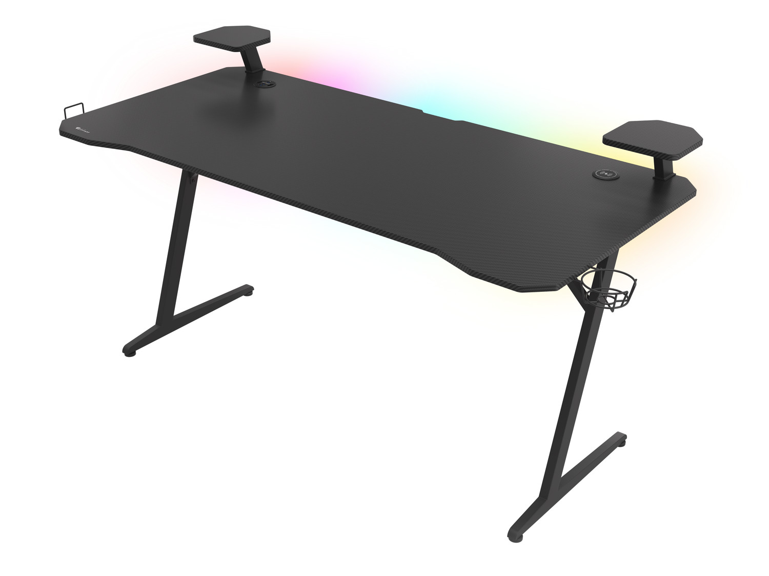 Genesis Holm 510 RGB - herní stůl s RGB podsvícením, 160x75cm, 3xUSB 3