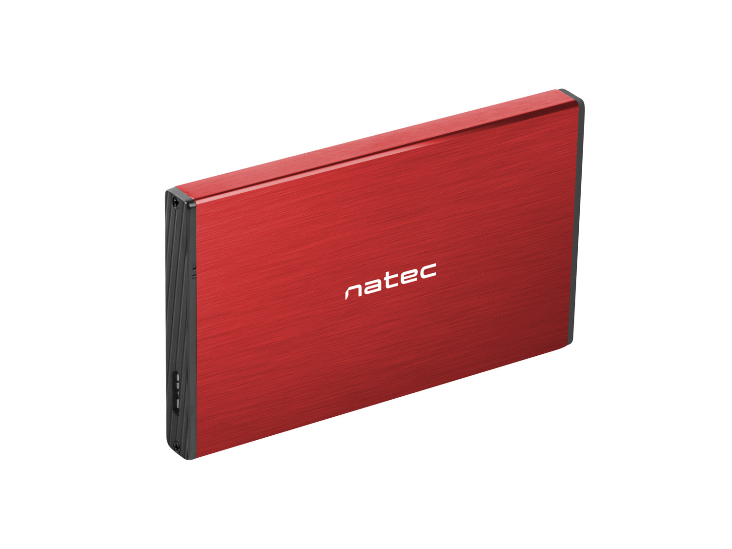 Externí box pro HDD 2,5" USB 3.0 Natec Rhino Go, červený, hliníkové tě