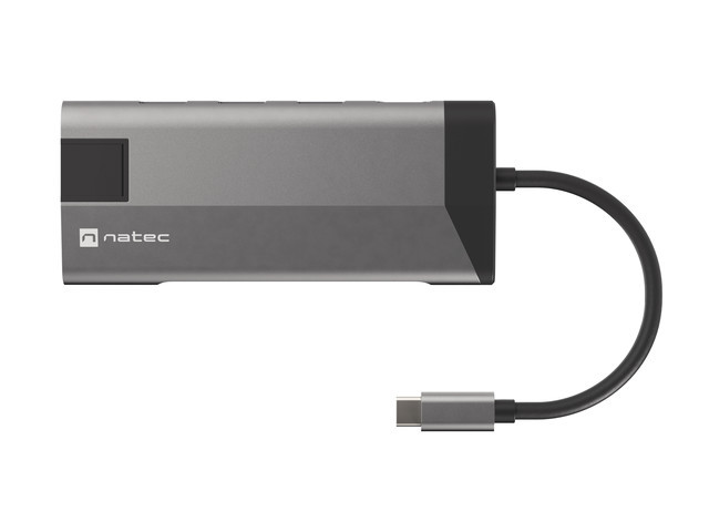 Natec multiport adaptér FOWLER PLUS HUB 8v1, USB 3.0 3X, HDMI 4K, USB-