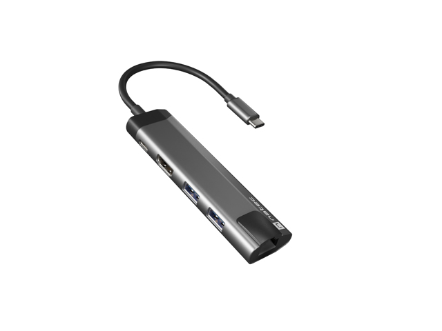 Natec multiport adaptér FOWLER GO HUB 5v1, 2X USB 3.0 HUB, HDMI 4K, US