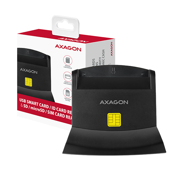 AXAGON CRE-SM2, USB-A StandReader 4-slot čtečka Smart card (eObčanka)