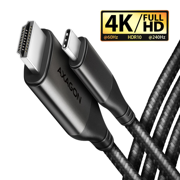 AXAGON RVC-HI2MC, USB-C -> HDMI 2.0a redukce / kabel 1.8m, 4K/60Hz HDR