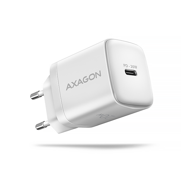 AXAGON ACU-PD20W, nabíječka do sítě 20W, 1x port USB-C, PD3.0/PPS/QC4+