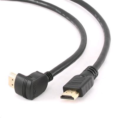 GEMBIRD Kabel HDMI-HDMI M/M 3m, 1.4, M/M stíněný, zlacené kontakty, 90