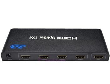 PremiumCord HDMI splitter 1-4 portů kovový s napájecím adaptérem, 3D,