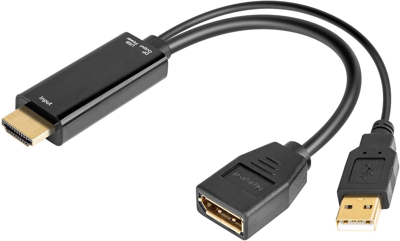 PremiumCord adaptér HDMI to DisplayPort Male/Female s napájením z U