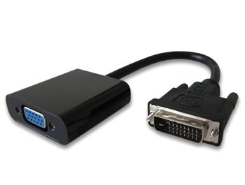 PremiumCord převodník DVI-D na VGA s krátkým kabelem - černý
