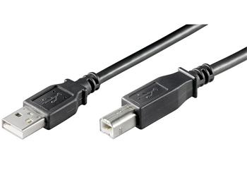 Kábel USB 2.0, A-B, 5m, čierny, PremiumCord