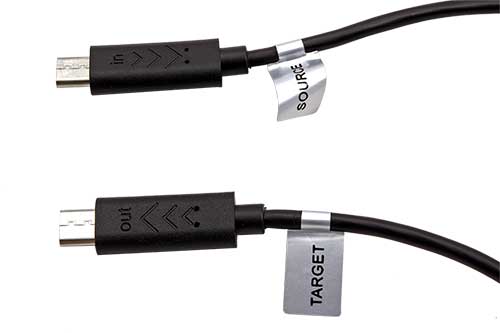 PremiumCord USB 2.0 kabel na propojení dvou chytrých telefonů, microUS