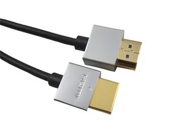 PremiumCord Slim HDMI High Speed + Ethernet kabel, zlacené konektory,