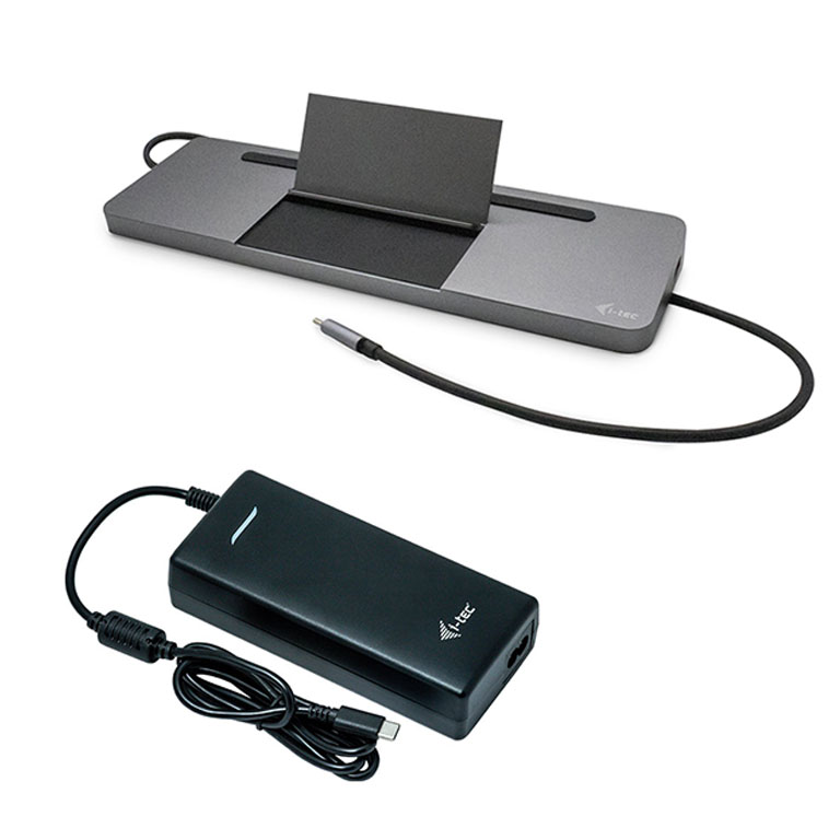 i-tec USB-C Metal Ergonomic 4K 3x Display Docking Station with Power D
