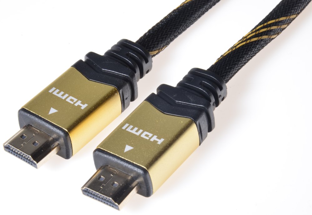 PremiumCord GOLD HDMI High Speed + Ethernet kabel, zlacené konektory,