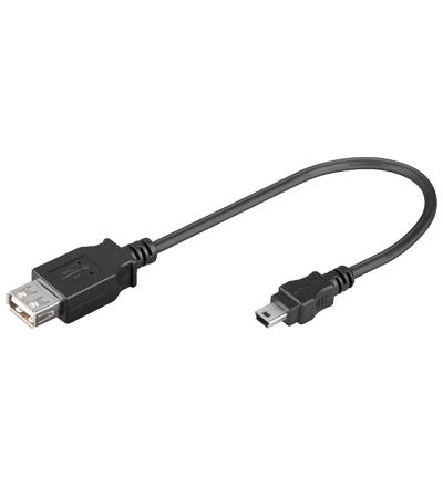 PremiumCord USB redukce kabel USB A/female - Mini 5pin USB/male 20cm O