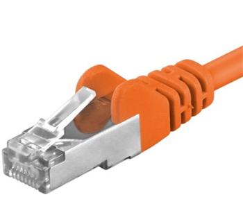 Premiumcord Patch kabel CAT6a S-FTP, RJ45-RJ45, AWG 26/7 0,25m oranžov