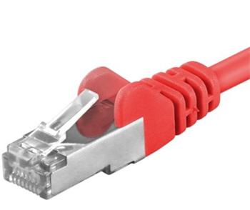 Premiumcord Patch kabel CAT6a S-FTP, RJ45-RJ45, AWG 26/7 5m, červená