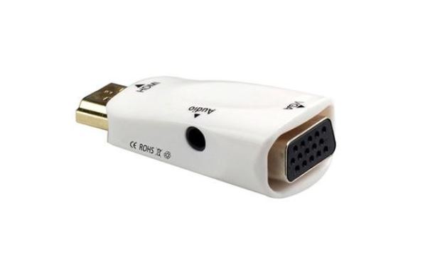 PremiumCord převodník HDMI na VGA + audio, bílý