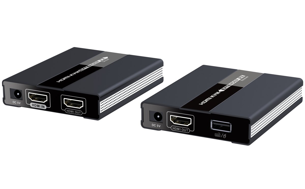 PremiumCord HDMI KVM extender s USB na 60m přes jeden kabel Cat5/6, be