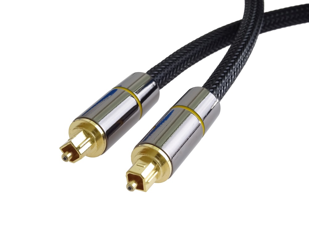 PremiumCord Optický audio kabel Toslink, OD:7mm, Gold-metal design + N