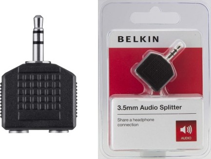 BELKIN Audio rozbočovač 3,5mm-M / 2x3,5mm-F