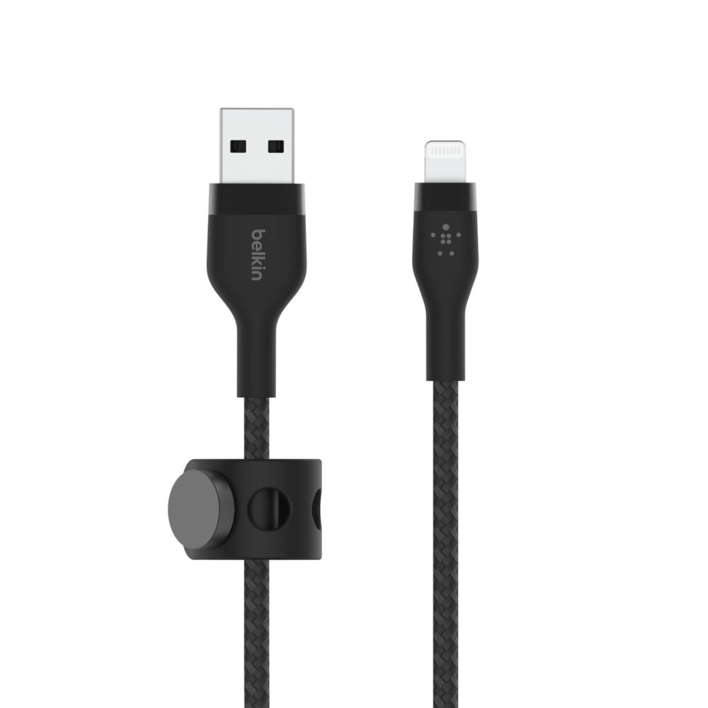 Belkin kabel USB-A s konektorem LTG,3M černý pletený