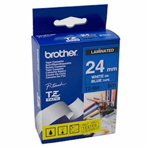 BROTHER laminovaná páska TZE-555/ modrá-bílá/ 24mm