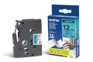 BROTHER laminovaná páska TZE-531/ modrá-černá/ 12mm