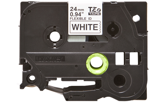 Brother - TZe-FX251,  bílá / černá, 24 mm,  s flexibilní páskou