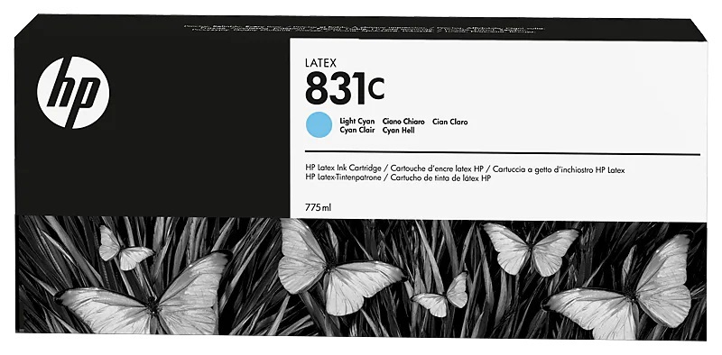 HP 831C ink. latex, 775 ml - svetlo azúrová