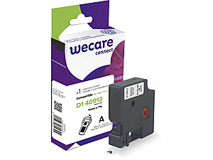 WECARE ARMOR páska kompatibilní s DYMO S0720680,Black/White,9mm*7m