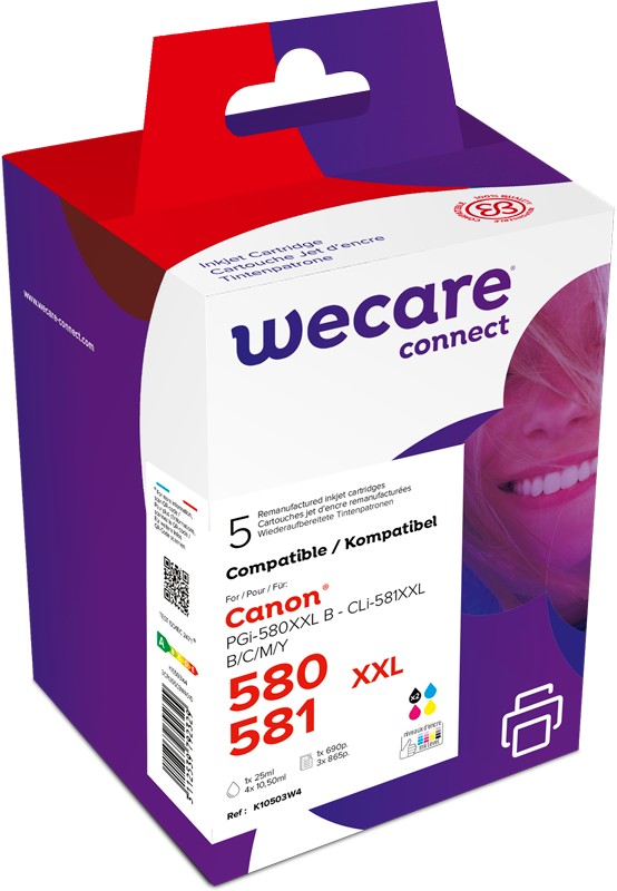 WECARE ARMOR ink sada kompatibilní s CANON PGi-580XXL/CLi-581XXL,CM