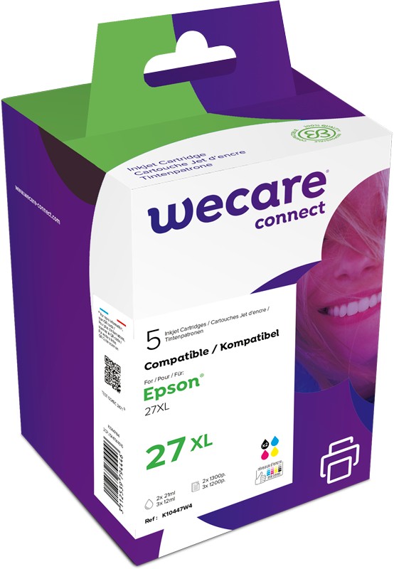 WECARE ARMOR ink sada kompatibilní s EPSON C13T27X,2xčerná/CMY
