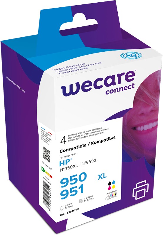 WECARE ARMOR ink sada kompatibilní s HP C2P43AE, CMYK/HC