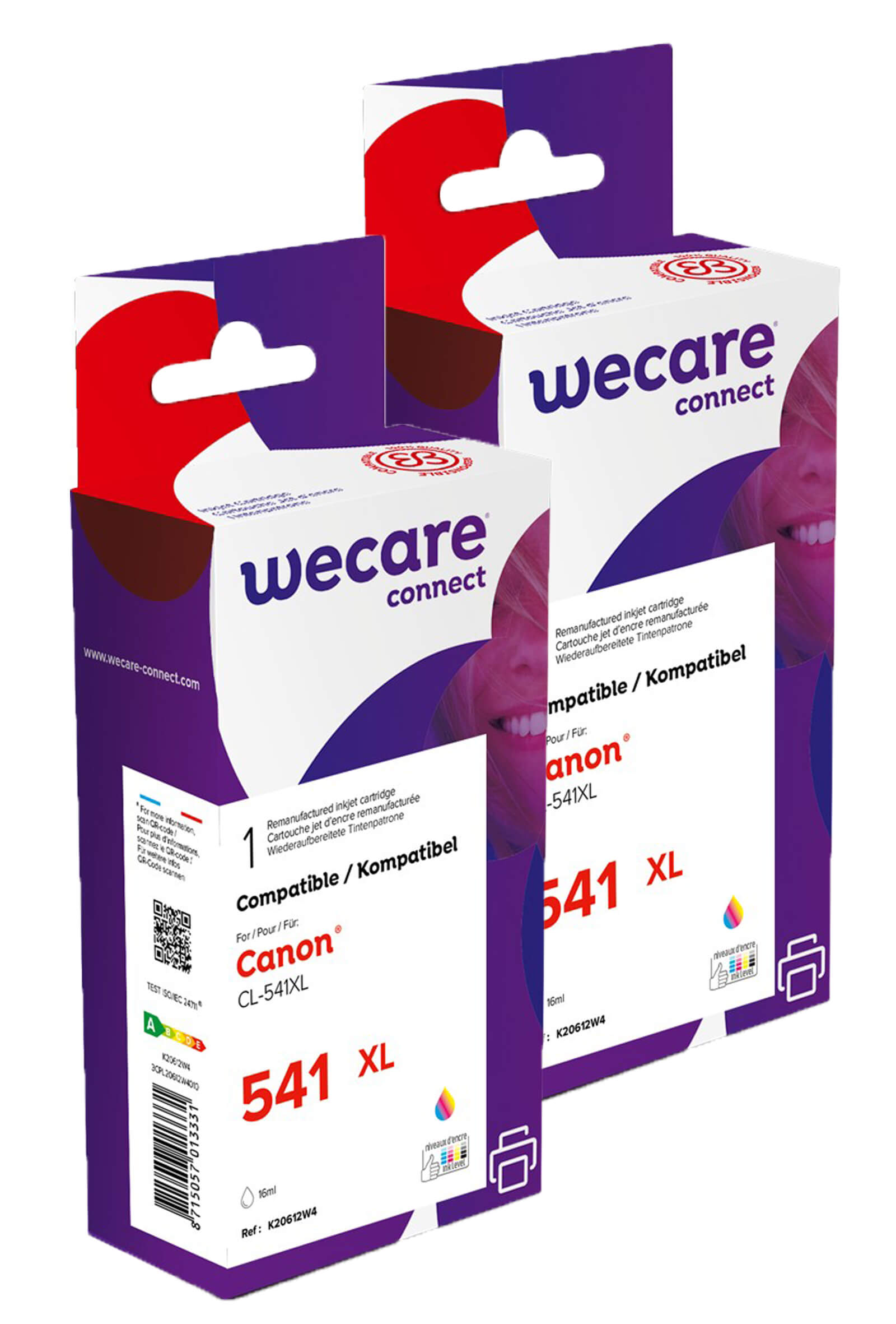 WECARE ARMOR sada ink kompatibilní s CANON CL-541XL, 2x16ml ,3 barvy