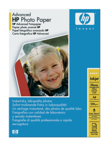 HP Advanced Glossy Photo Paper, A4, 25ks, 250g/m2