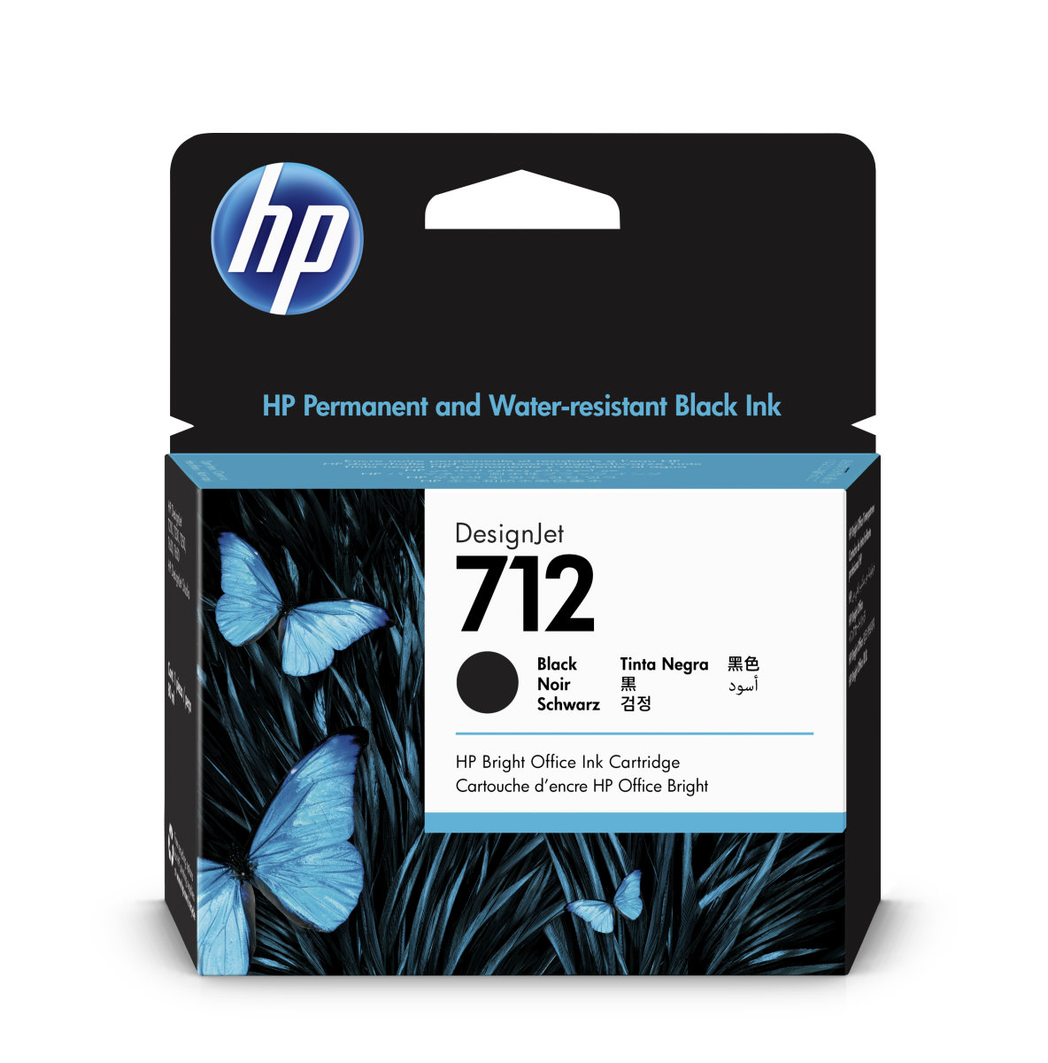 HP 712 Inkoustová náplň černá (80ml), 3ED71A
