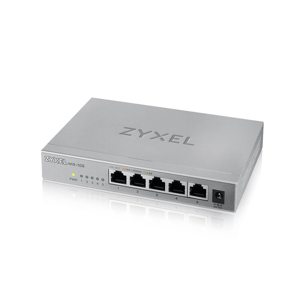 Zyxel MG-105 5 Ports Desktop 2,5G MultiGig unmanaged Switch