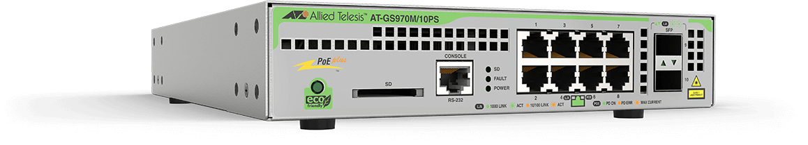 Allied Telesis AT-GS970M/10PS 8xGB mngm L3 switch