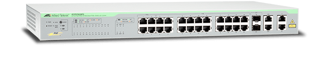 Allied Telesis 24xFE smart+2xGb+2SFP PoE switch AT-FS750/28PS