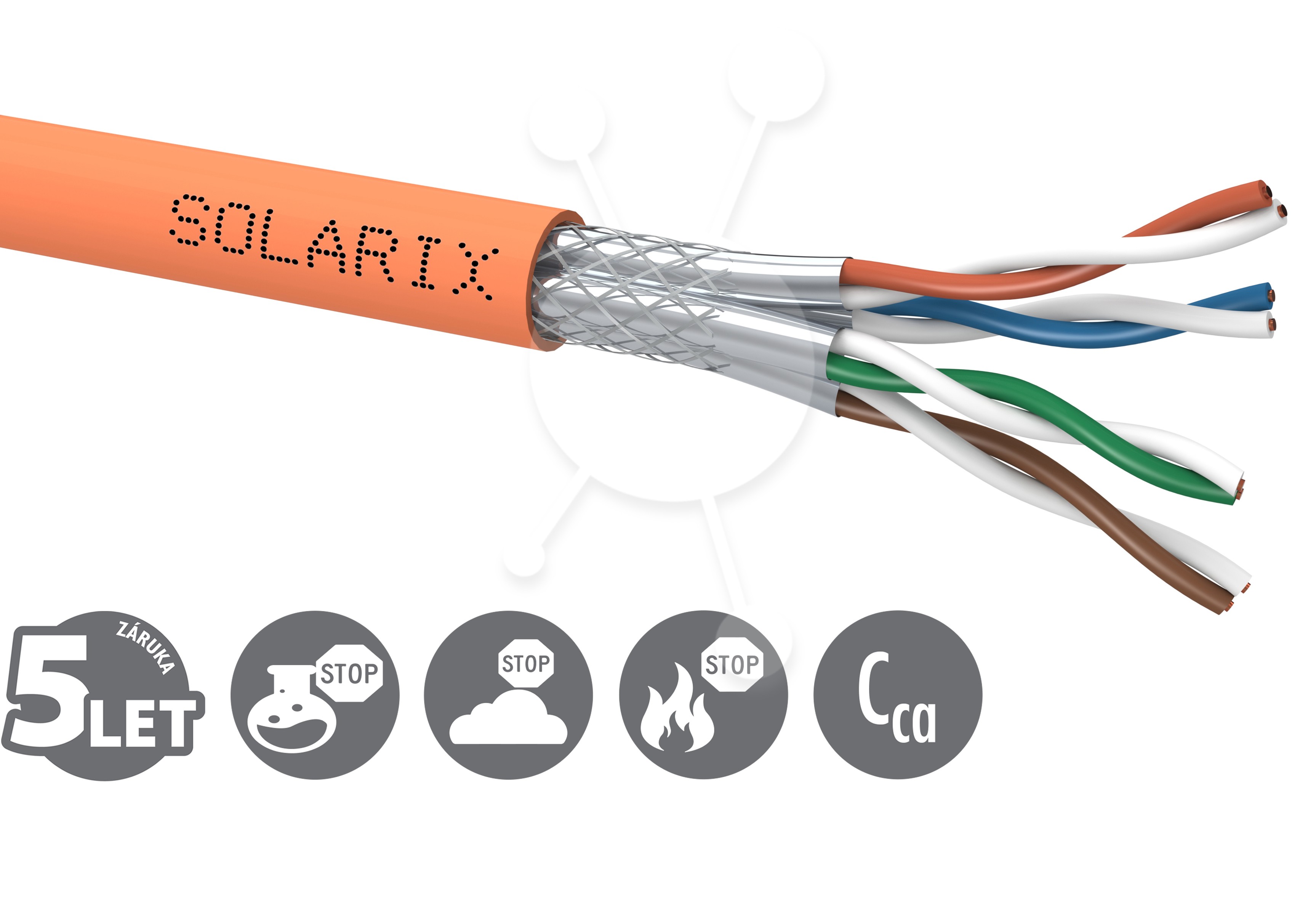 Instalační kabel Solarix CAT7 SSTP LSOH Cca-s1,d1,a1 500m/cívka SXKD-7