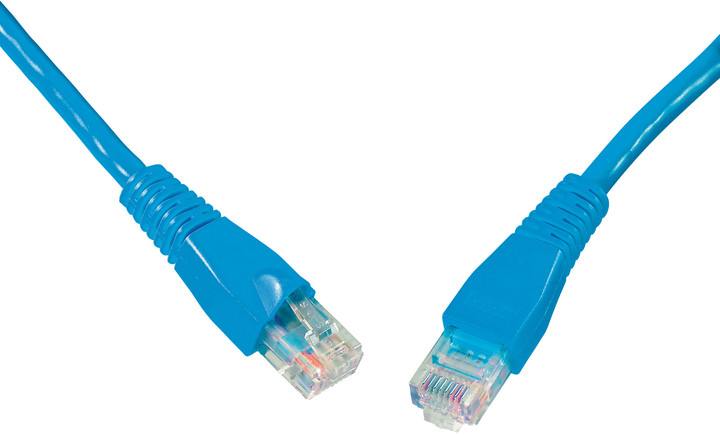 SOLARIX patch kabel CAT5E UTP PVC 3m modrý snag-proof