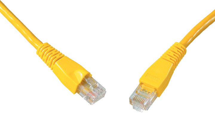SOLARIX patch kabel CAT6 UTP PVC 2m žlutý snag proof
