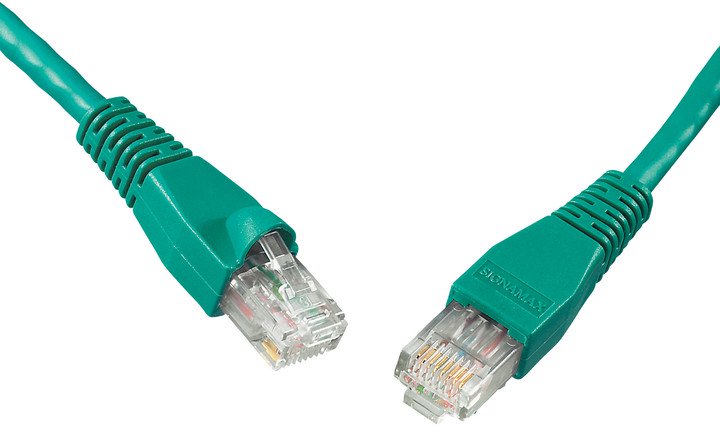 SOLARIX patch kabel CAT6 UTP PVC 2m zelený snag-proof